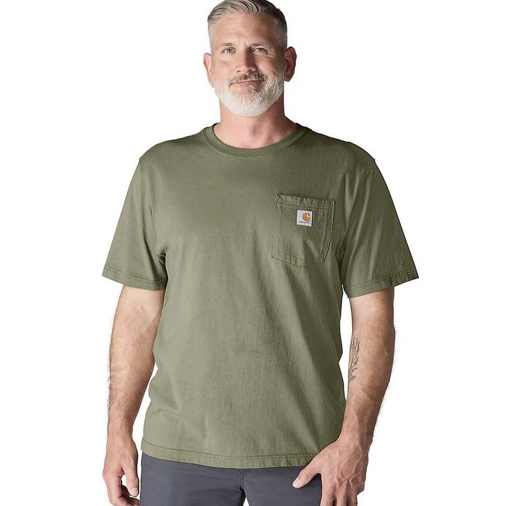 NWT Carhartt Men's MED Loose Fit Heavyweight Pocket Work T‎ Shirt - Dusty Olive